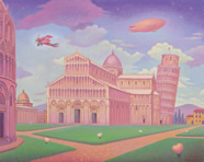 図版：「ピサ　奇跡の広場」73.0×91.0cm